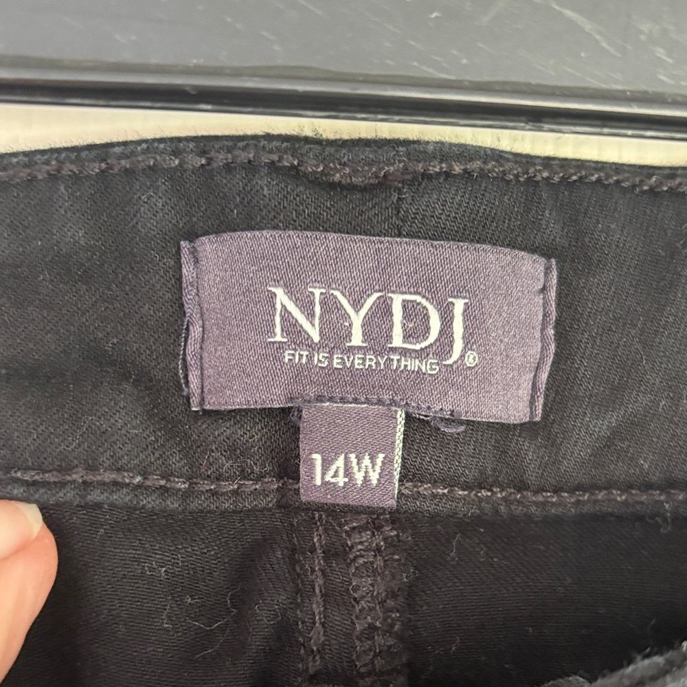 NYDJ Black Cropped Slim Jeans - Picture 2 of 3